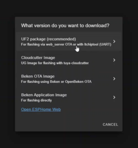 Download ESPHome UF2 firmware 