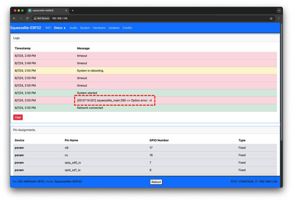 Squeezelite-ESP32 Fixing autoexec1 error.