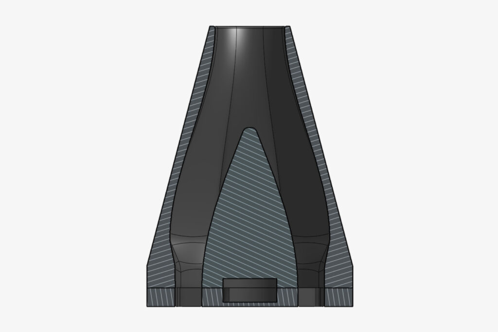 3D Printed Precision Nozzle Section View